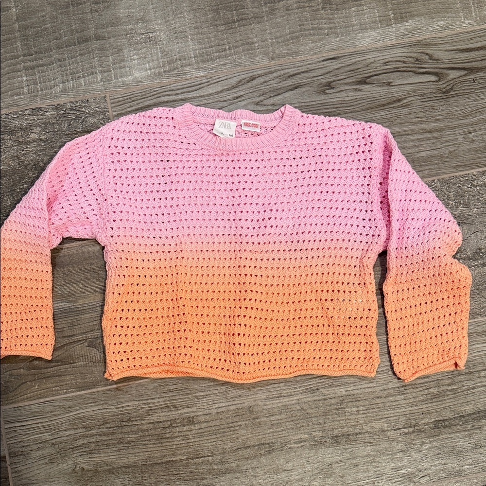 Zara Gradient Pink and Orange Sweater